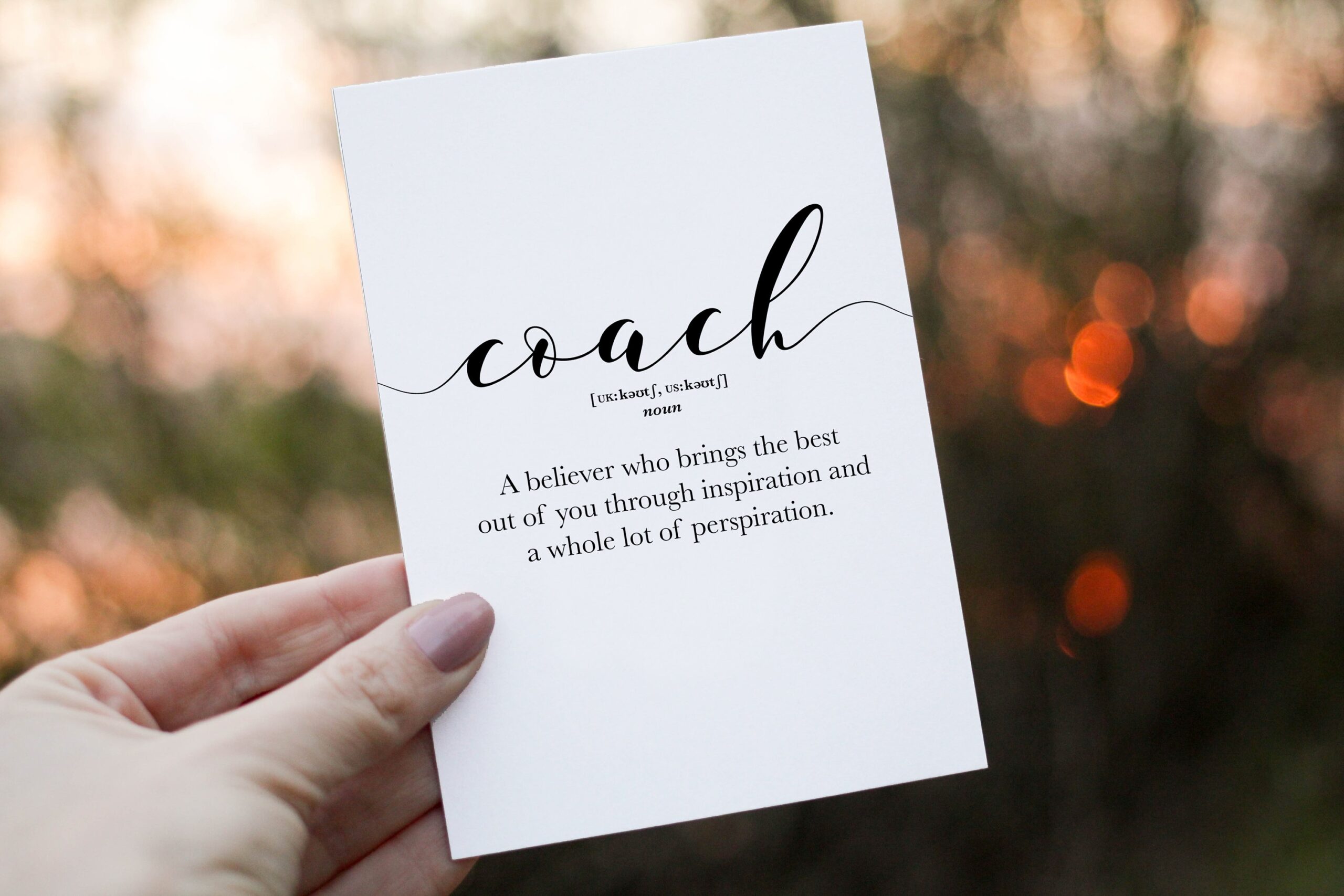 Thank You Card For Coach Coach Definition Card Printable Coach Gifts Baseball Coach Instructor Trainer Coach Appreciation Greeting Card Etsy