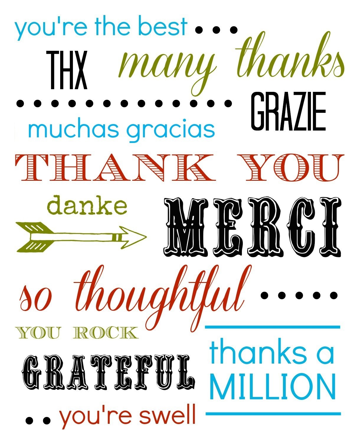 thank you free printable thank you free printable