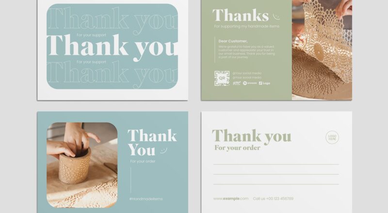 Thank You Card Template AI EPS PSD INDD BrandPacks