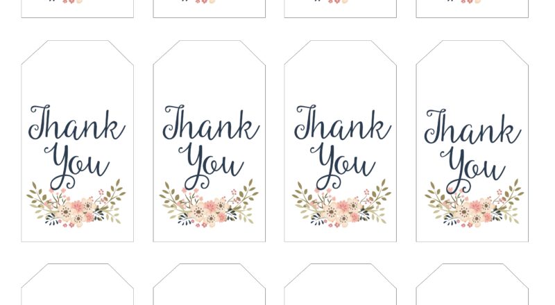Thank You Gift Tags Blooming Homestead