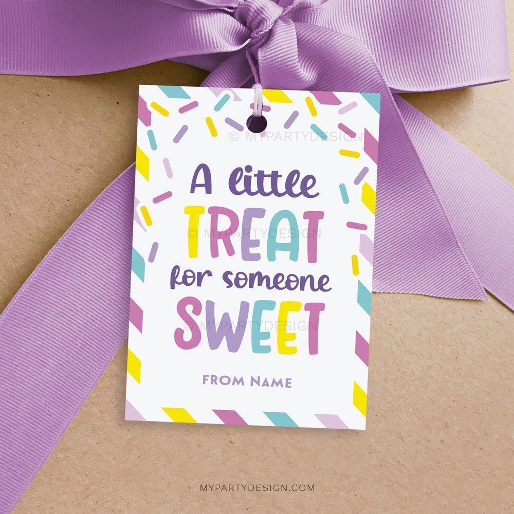 Treat For Someone Sweet Tag Printable PDF My Party Design