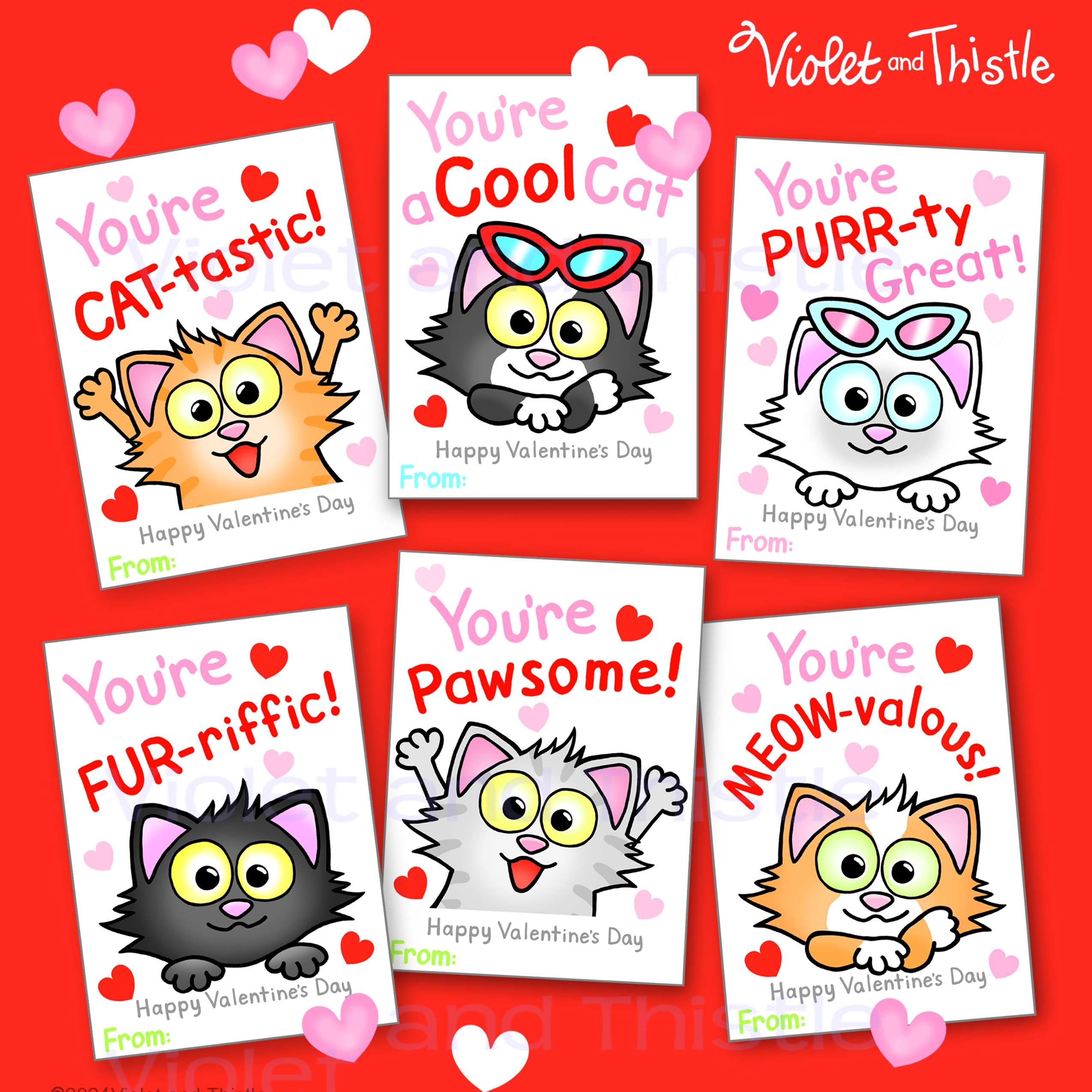 Valentine Day Cards Printable From Teacher To Students Cats Classroom Cards Kids Pass Out Fun Saying Made By Teachers Valentine Day Cards Printable From Teacher To Students Cats Classroom Cards Kids Pass Out Fun Saying Made By Teachers