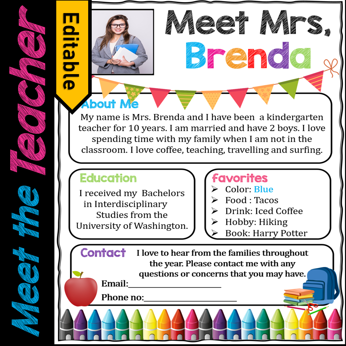 Welcome Letter Meet The Teacher Template EDITABLE Made By Teachers