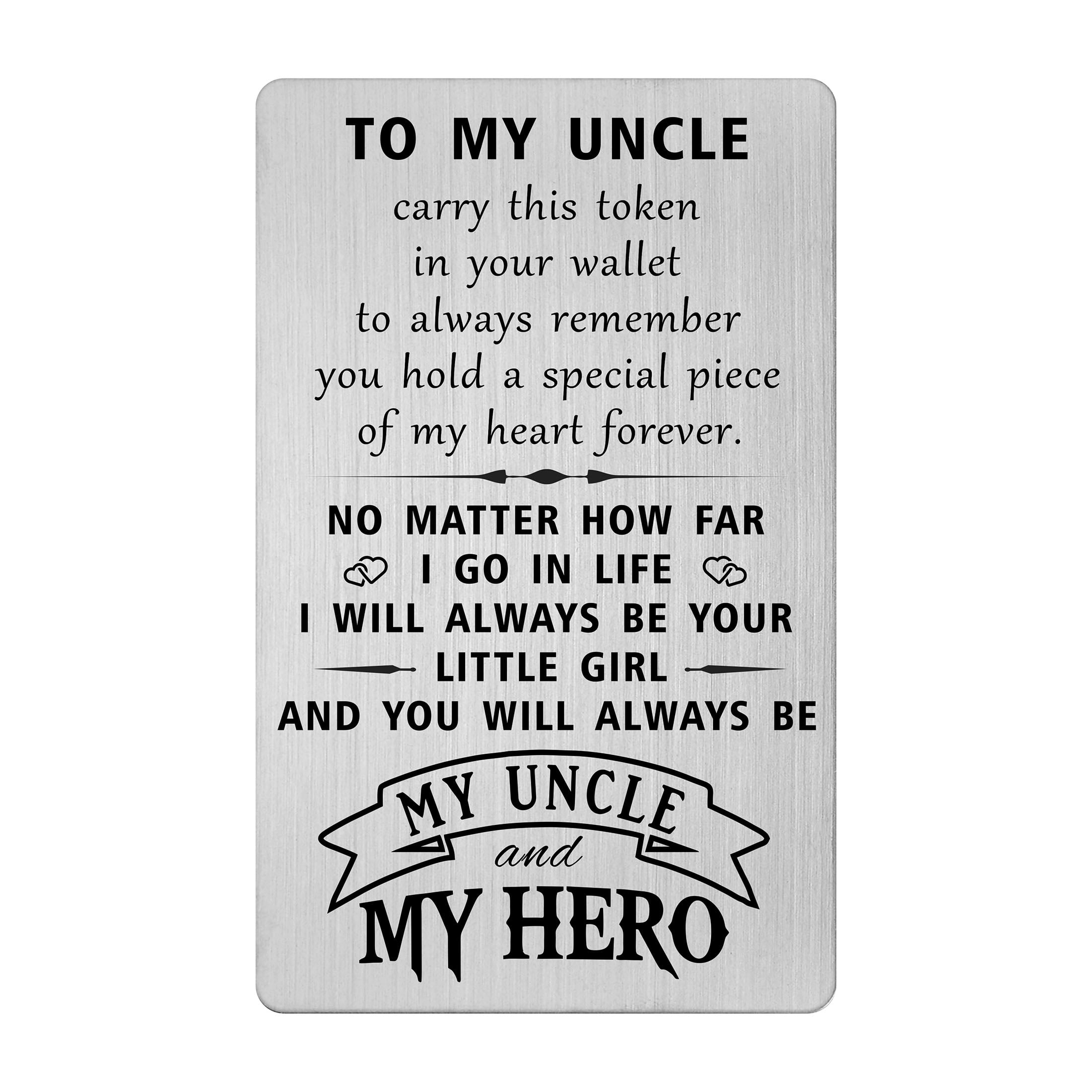 Yobent Uncle Gifts Father s Day Gifts From Niece Uncle Christmas Valentines Card Uncle Birthday Card Engraved With Love Note Walmart Business Supplies Yobent Uncle Gifts Father s Day Gifts From Niece Uncle Christmas Valentines Card Uncle Birthday Card Engraved With Love Note Walmart Business Supplies